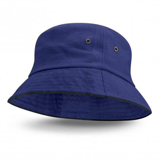 Royal Blue Black Trim Bucket Hats